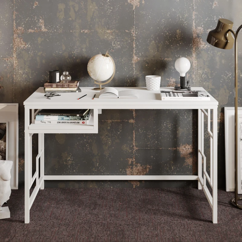 Image of Decorotika Victory Study & Writing Desk in White White Unisex