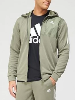 Image of adidas Must Have Aero Full Zip Hoodie - Green Size M Men