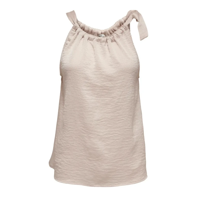 Image of Only Womens T-Shirt Only onlkathy halterneck Beige Female 36