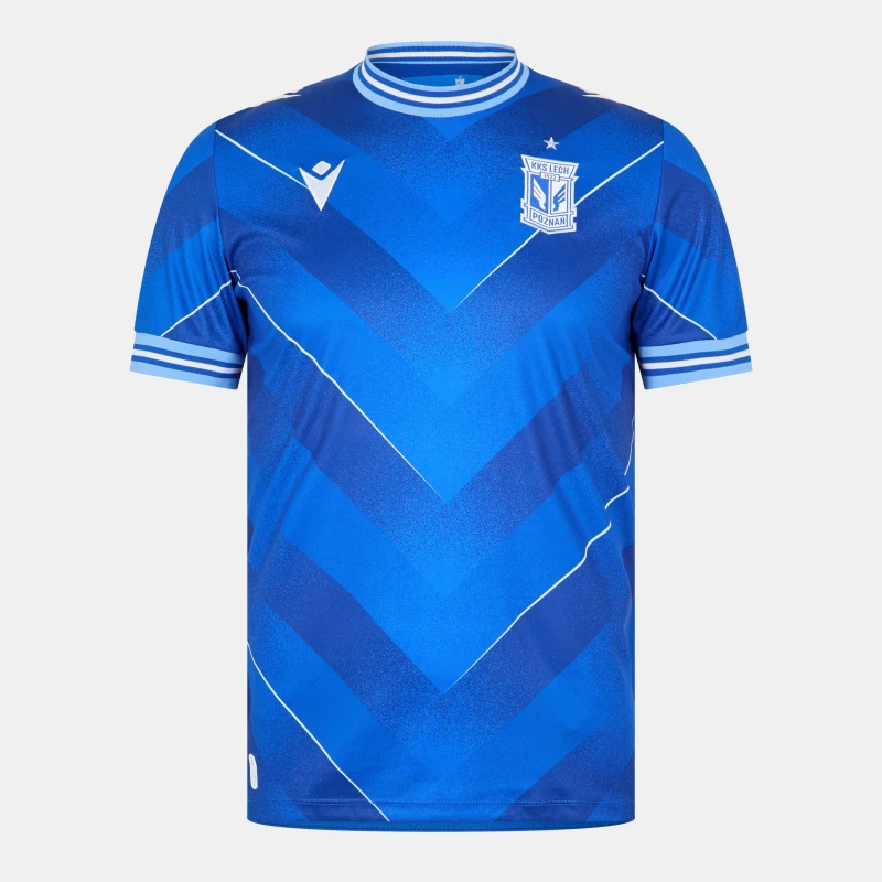 Image of Macron Poznan Home Shirt 2023 2024 Adults Blue male Small