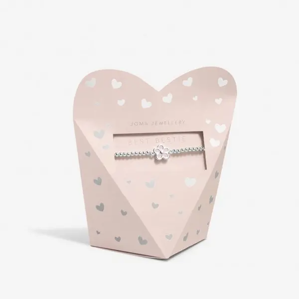 Image of Children's From the Heart Gift Box Best Bestie Silver Plated 15.5cm Bracelet C731