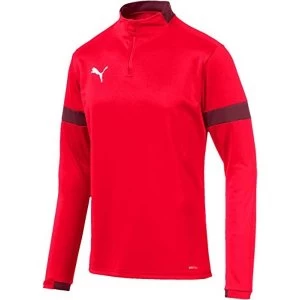 Image of PUMA Junior ftblPLAY 1/4 Zip Top Red-Burgundy 11-12 Years