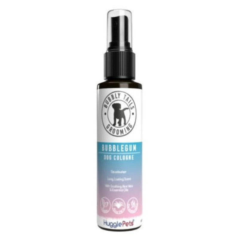 Image of HugglePets Bubbly Tails Bubblegum Deodorising Cologne Spray for Dogs 250ml Clear