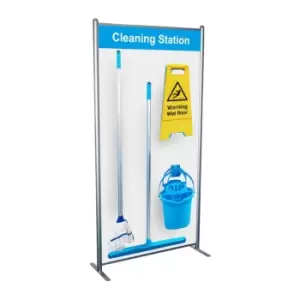 Image of Shadowboard in Multi Purpose Frame - Cleaning Station Style C (Blue)