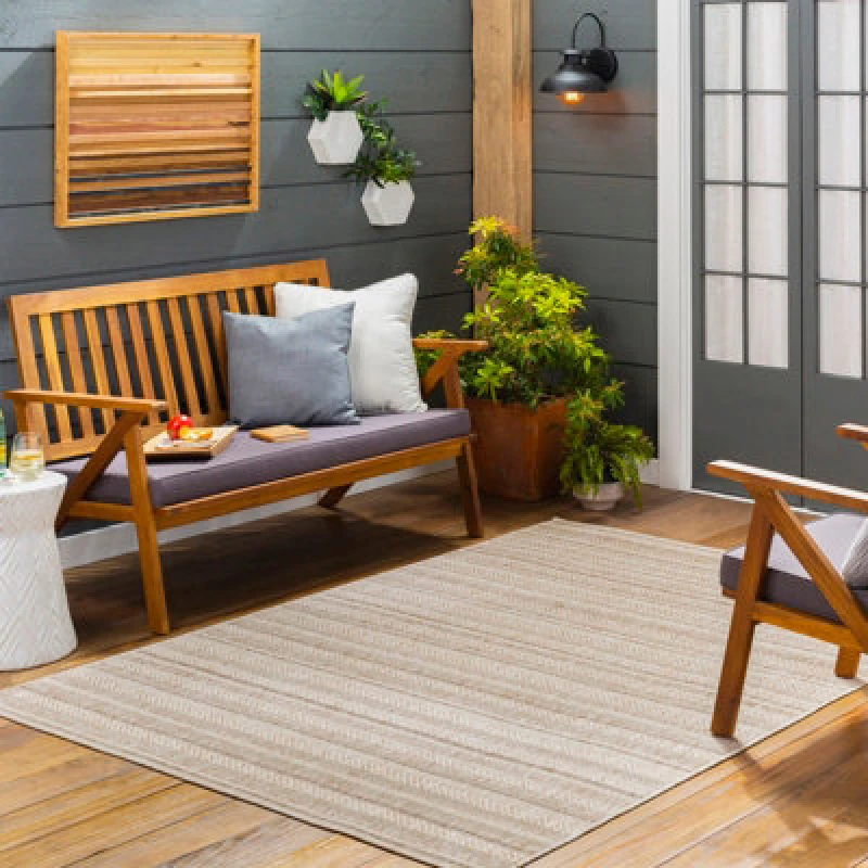 Image of Livabliss In- & Outdoor Global Brown Kavita Area Rug 200 X 275cm - Easy To Clean, Perfect For Patio, Balcony, Kitchen Or Dining Room