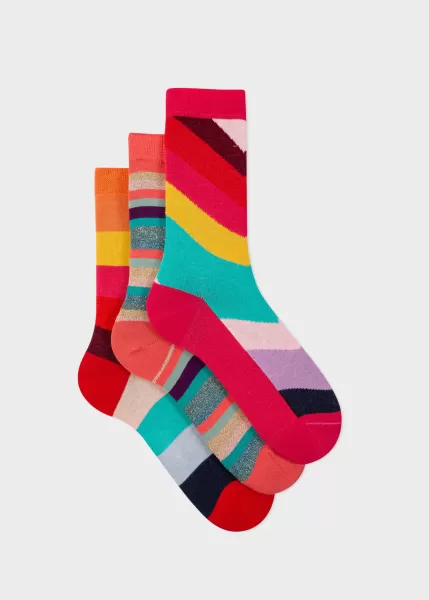 Image of Paul Smith Women'S 'Swirl' Socks Three Pack