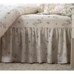 Image of Rose Boutique Fitted Valance (Kingsize) (Ivory/Pink/Green) - Ivory/Pink/Green - Belledorm