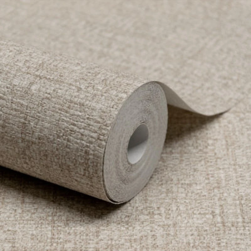 Image of Grandeco Paul Moneypenny Beige Rotan Textile Textured Wallpaper 10m x 53cm For Grandeco, Brown 196605