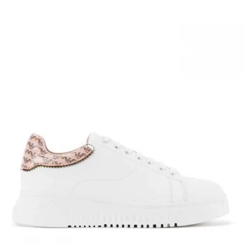 Image of Emporio Armani Leather Chunky Trainers White Size 7 Women