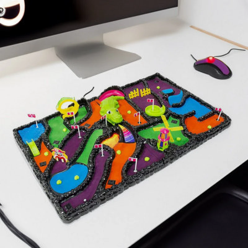 Image of Ambassador Arcade Fun Electronic Mini Golf Game With Interactive Obstacles