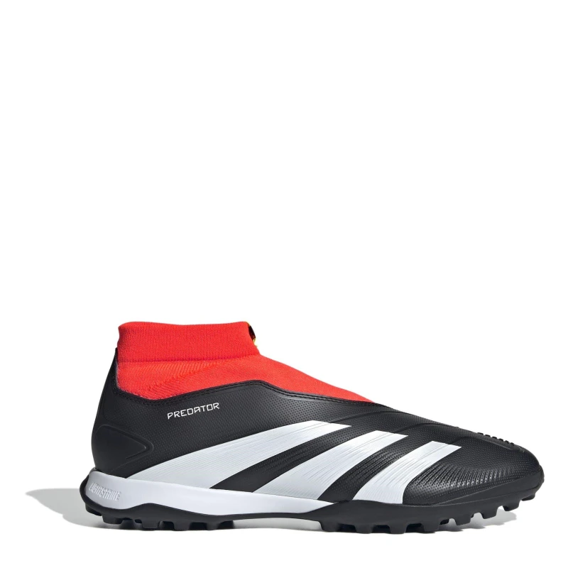 Image of adidas Predator 24 League Laceless Turf Boots Astro Turf Football Boots 8 (42) Black 26352741280