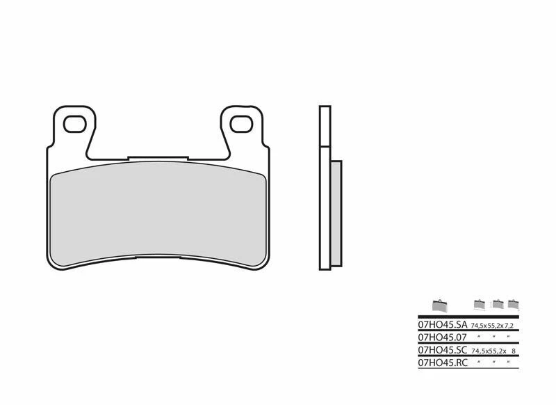 Image of Brembo S.p.A. Street Sintered Metal Brake pads - 07HO45SA