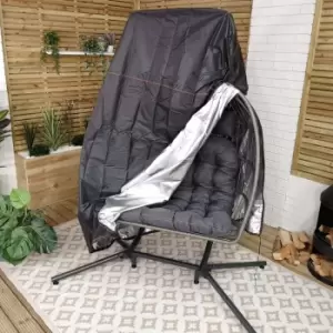 Image of Samuel Alexander Double Egg Garden Chair Covers Waterproof Protective Outdoor Anti UV Windproof Heavy Duty Swing Chair Cover With Zipper for Egg Chair