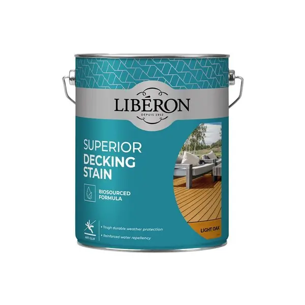 Image of Liberon Superior Decking Stain LIB126127 Colour: Light Oak