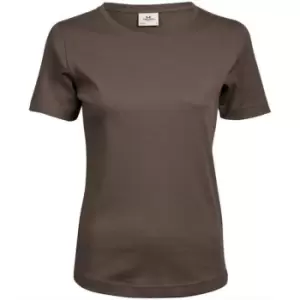 Image of Tee Jays Womens/Ladies Interlock T-Shirt (L) (Chocolate Brown)