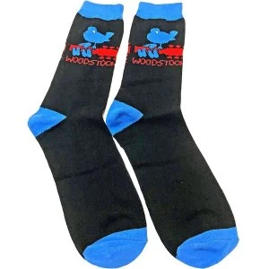 Image of Woodstock - Logo Unisex Ankle Socks - Black