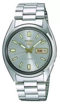 Image of Seiko 5 Automatic Silver Dial Stainless Steel Mens Watch SNXS75K1