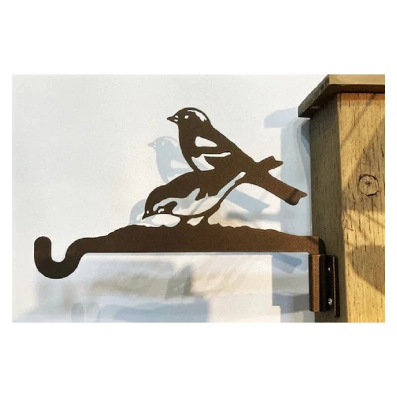 Image of Chaffinches Projection Hanging Bracket - L26cm - Black FenceArtChaffinchsHngngBrt-4010