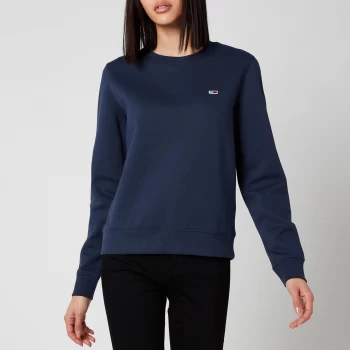 Image of Tommy Jeans Womens Regular Fleece Sweatshirt - Twilight Navy - S