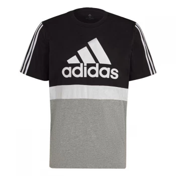 Image of adidas Essentials Colorblock T-Shirt Mens - Black / White