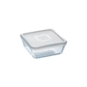 Image of Pyrex Cook & Freeze Glass Square Dish with Plastic Lid, 15x15cm