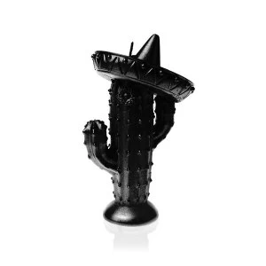Image of Black Metallic Cactus Sombrero Candle