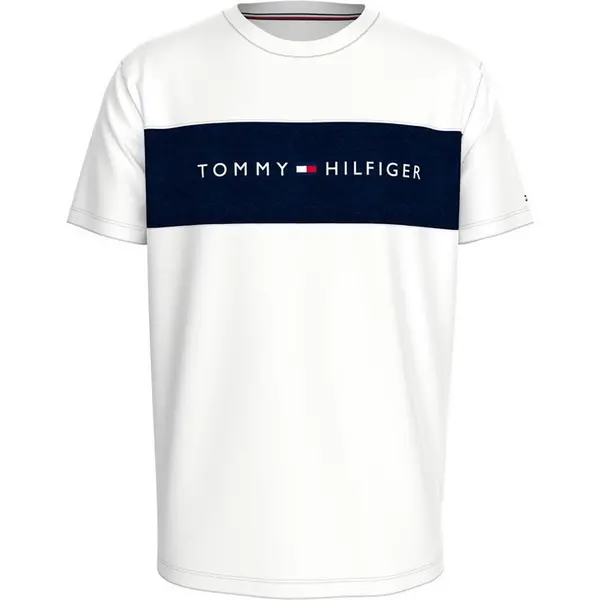 Image of Tommy Hilfiger Cotton Panel T-Shirt. Regular Fit T-Shirts S Grey 54677202350
