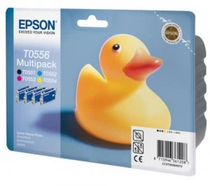 Image of Epson Duck T0556 Black And Tri Colour Ink Cartridge