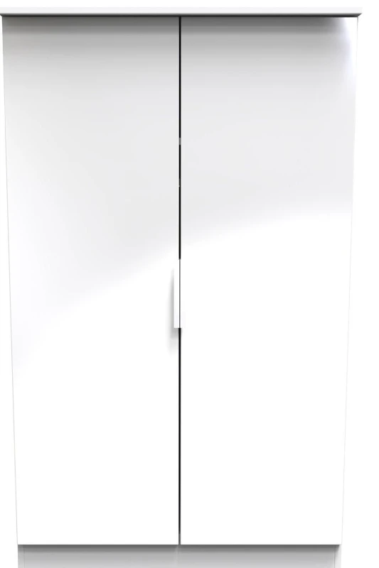 Image of Ready Assembled 2 U Dover 2 Door Midi Robe (Ready Assembled) White