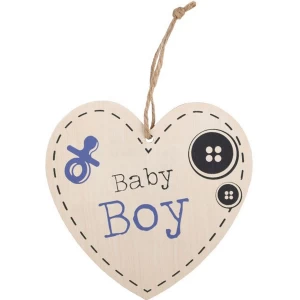 Image of Baby Boy Hanging Heart Sign