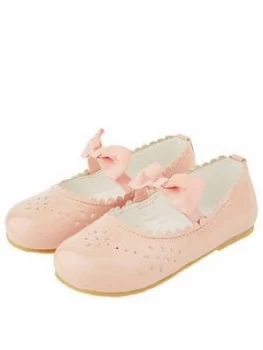 Image of Monsoon Baby Girls Paisley Patent Walker Shoes - Pale Pink, Size 2 Younger