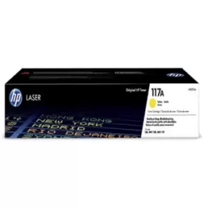 Image of HP 117A Yellow Original Laser Toner Ink Cartridge