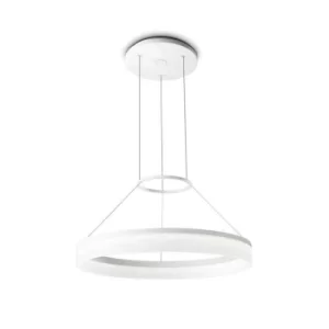 Image of Grok Integrated LED 1 Light Small Ceiling Pendant Light White