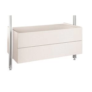 Image of Spacepro Relax Cream Linen effect Drawer box (H)380mm (W)550mm (D)500mm