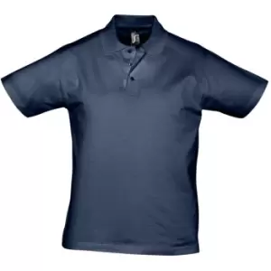 Image of SOLS Mens Prescott Jersey Short Sleeve Polo Shirt (3XL) (French Navy)