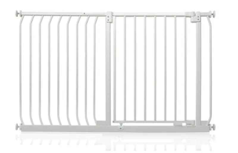Image of Safetots Elite Pressure Safety Gate, 134Cm - 143Cm, Matt White, Pressure Fit Stair Gate