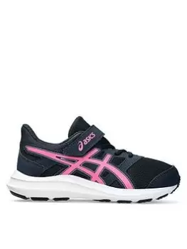 Image of Asics Kids Jolt 4 Running Trainers - Blue/Pink, Blue/Pink, Size 10 Younger
