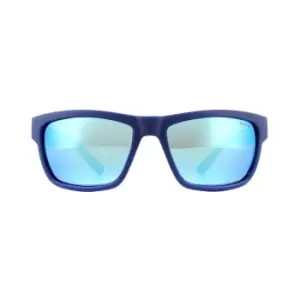 Image of Sport Wrap Blue Blue Mirror Polarized Sunglasses