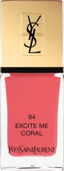 Image of Yves Saint Laurent La Laque Couture Nail Lacquer 10ml 94 - Excite Me Coral