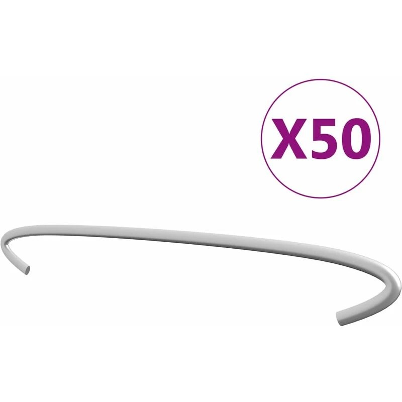 Image of VIDAXL vidaXL Gabion Hooks 50 pcs Galvanised Steel 30cm 8719883734491