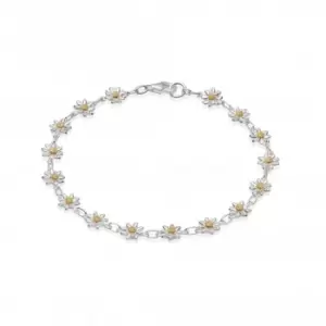 Image of Sixteen Bellis Daisy Chain 18ct Gold Plated Bracelet BR6005