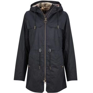 Image of Barbour Womens Watson Wax Jacket Royal Navy/Dress 14