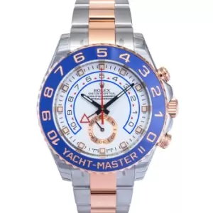 Image of Yacht-Master II 18K Everose Gold Automatic White Dial Oyster Bracelet Mens Watch