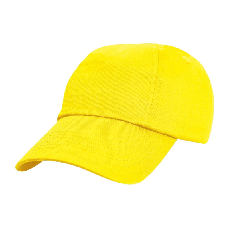Image of Result Cotton Low Profile Baseball Cap in Yellow Yellow Unisex One Size