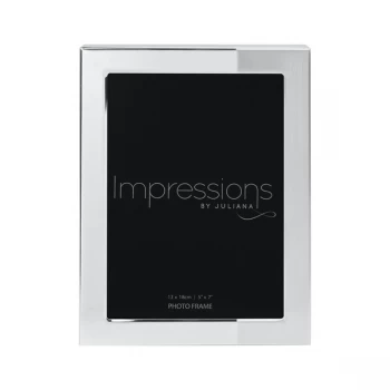 Image of 5" x 7" - IMPRESSIONS Pollished & Satin Silverplated Frame