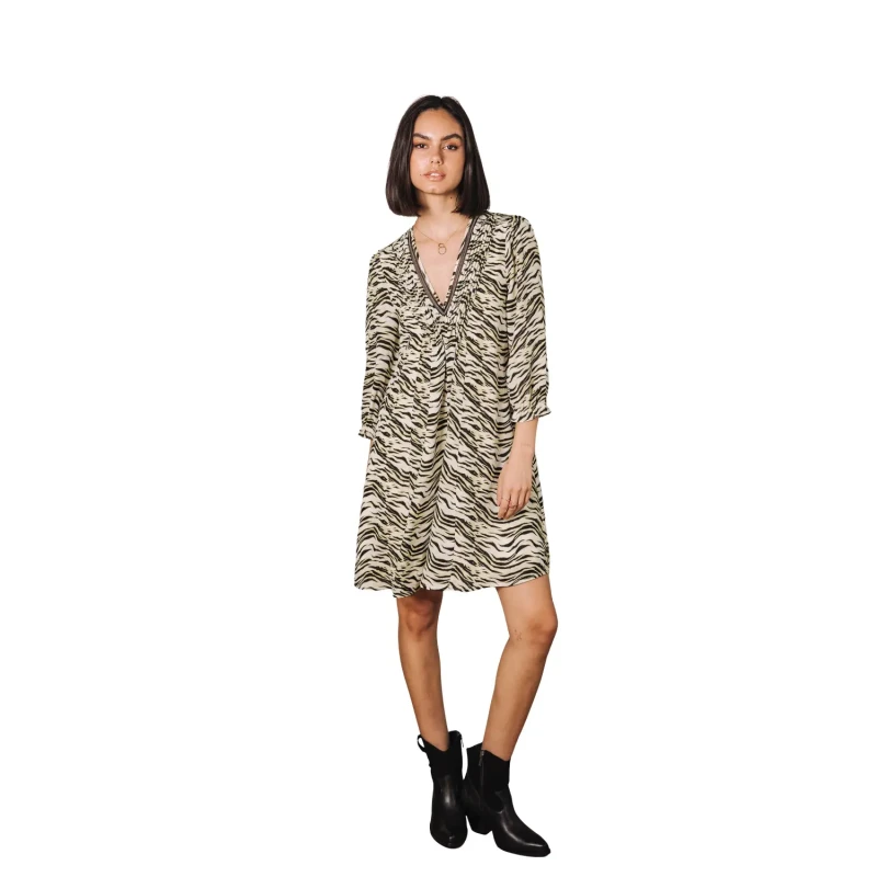 Image of Freeman T Porter Womens dress Freeman T Porter Juna Tiger Vert Female L