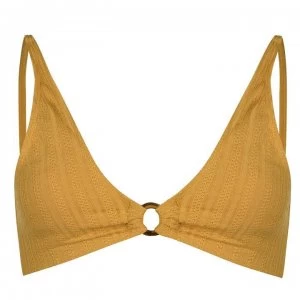 Image of Vero Moda Revolution Plunge Bikini Top - 16 ASPEN GOLD