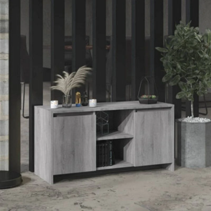 Image of Vidaxl TV Cabinet Grey Sonoma 102X37.5X52.5cm Engineered Wood, Grey 813021