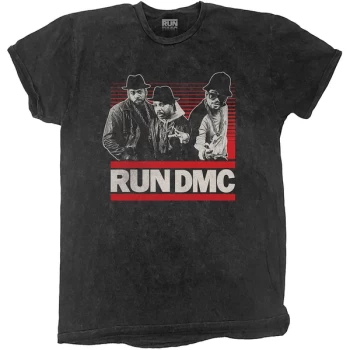 Image of Run DMC - Gradient Bars Unisex Medium T-Shirt - Black