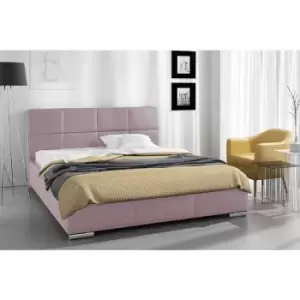 Image of Envisage Trade - Simplier Upholstered Beds - Plush Velvet, Double Size Frame, Pink - Pink